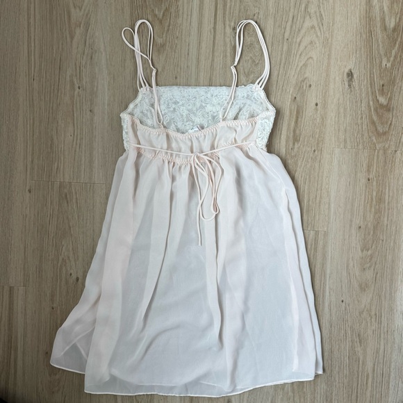 Vintage pink and cream lace pearl cami - Picture 4 of 4